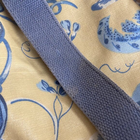 Vintage Nordic House Designs  Sling Backpack Floral Yellow Blue Coated Canvas main image 6